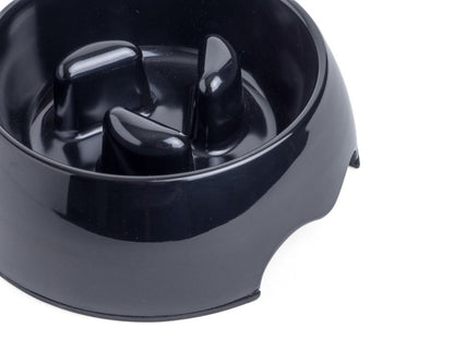 New Anti Gulping Dog Bowl Black Small