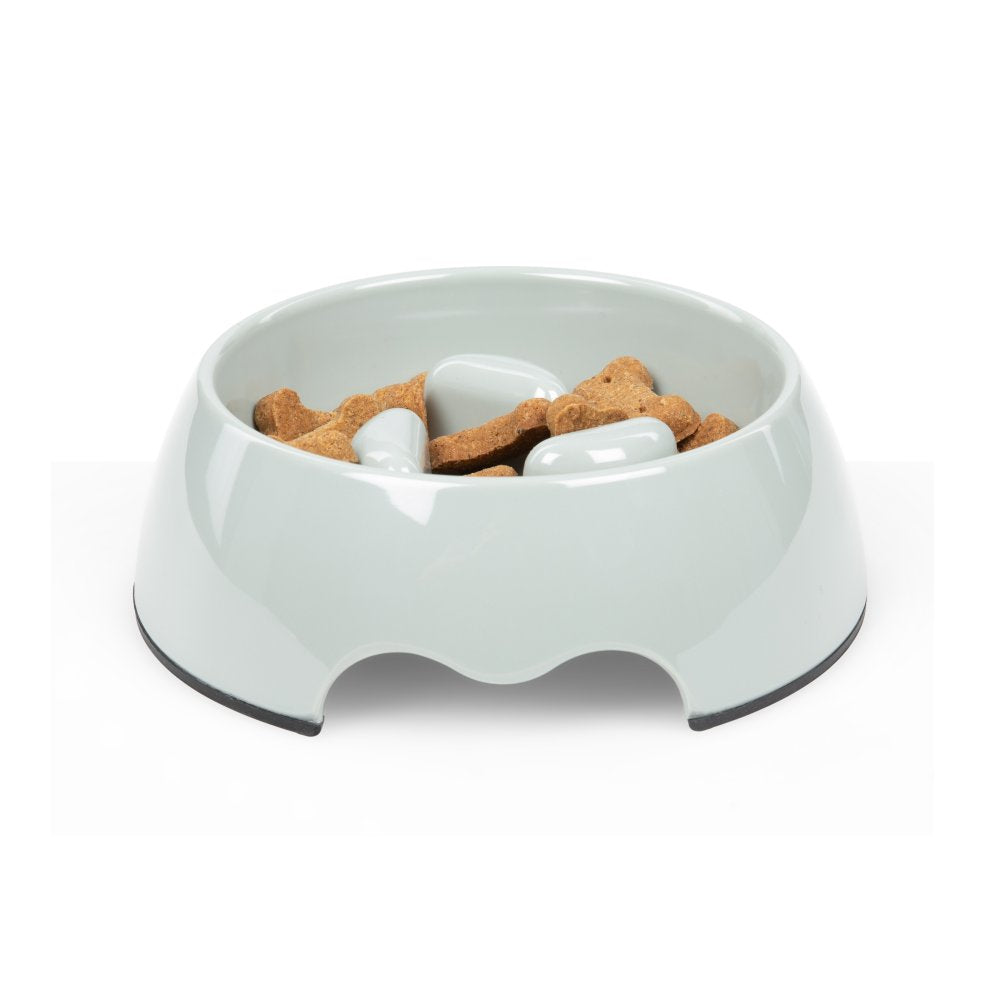 New Anti Gulping Dog Bowl Grey Medium