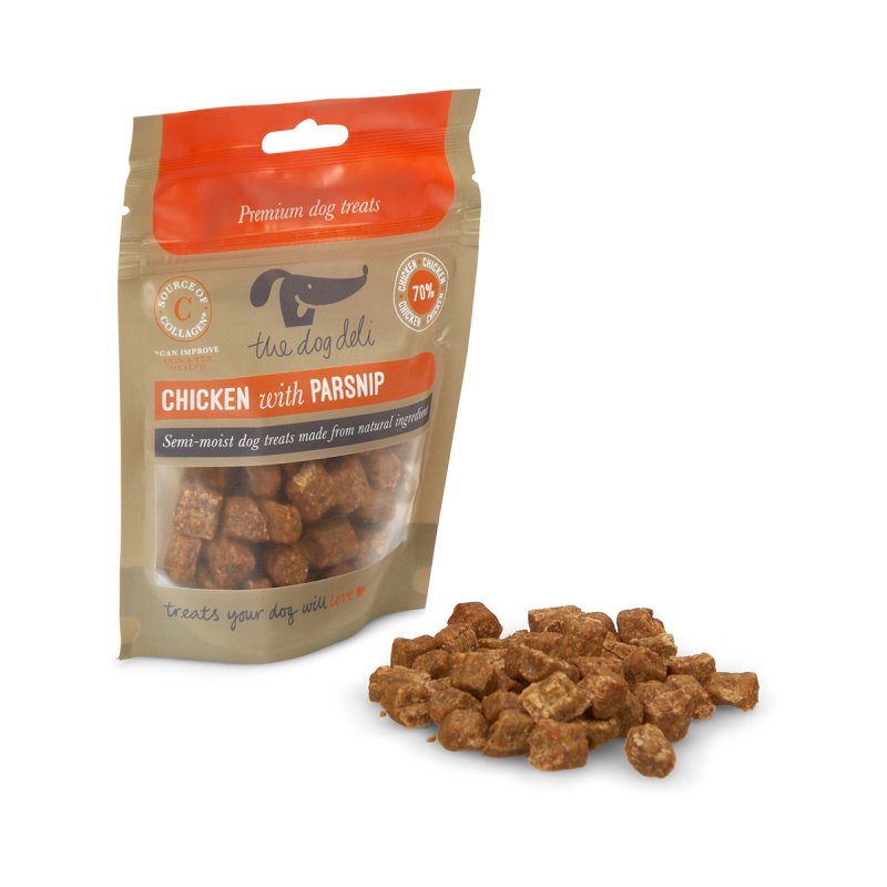 New Chicken with Parsnip Semi-Moist Dog Treats 70g