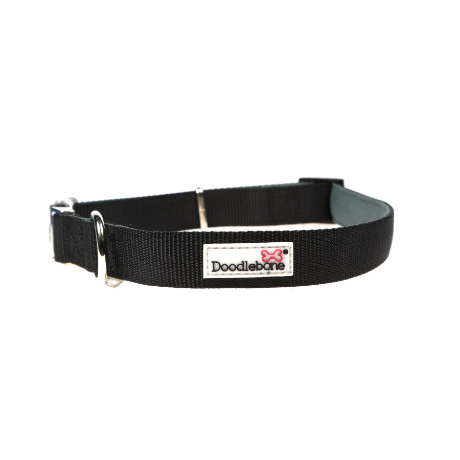 Doodlebone Originals Padded Dog Collar, Coal Black Sale