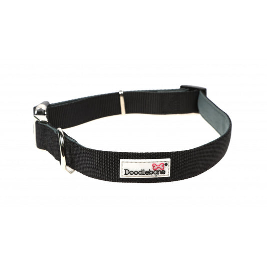 Doodlebone Originals Padded Dog Collar, Coal Black Sale