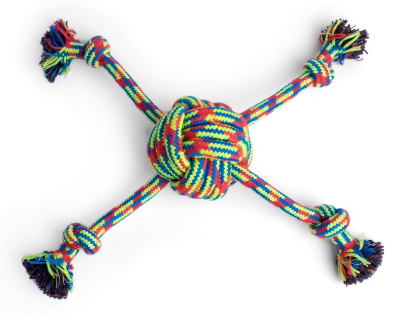 Woven Quad Rope Ball Dog Toy, Sale